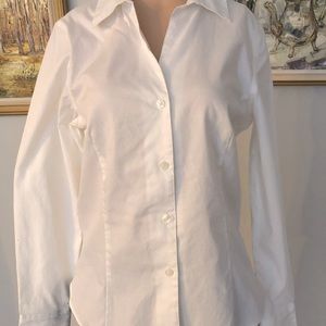 Fitted white shirt, size S